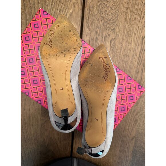 Sam Elderman Grey Suede Pumps Heels EU 36 / US‎ 6 - Picture 3 of 4